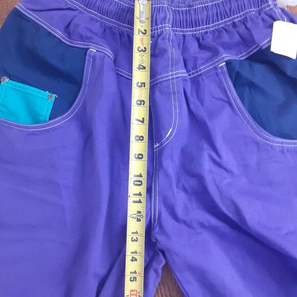Vtg Ocean Pacific OP Mens L Oversize Baggy Purple Utility Shorts Made In USA NWT - Picture 9 of 11